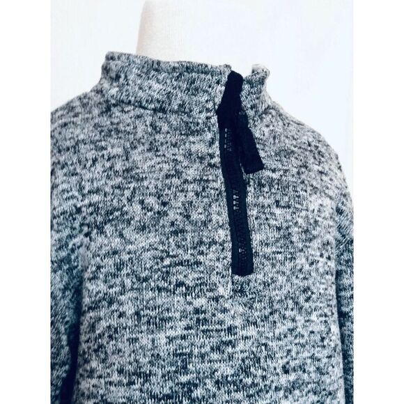 NEW COPPER DENIM Boys 7 Knit Marled Pullover Sweater Zip Up. Jacket - Picture 1 of 4